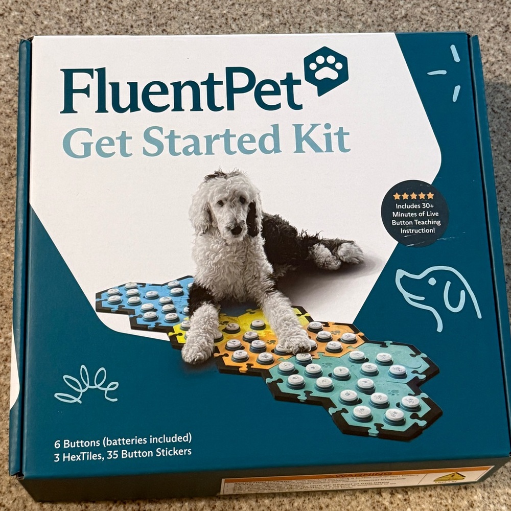 FluentPet Get Started Kit - Teal, White, Yellow Buttons